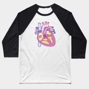 Anatomical heat - human heart Baseball T-Shirt